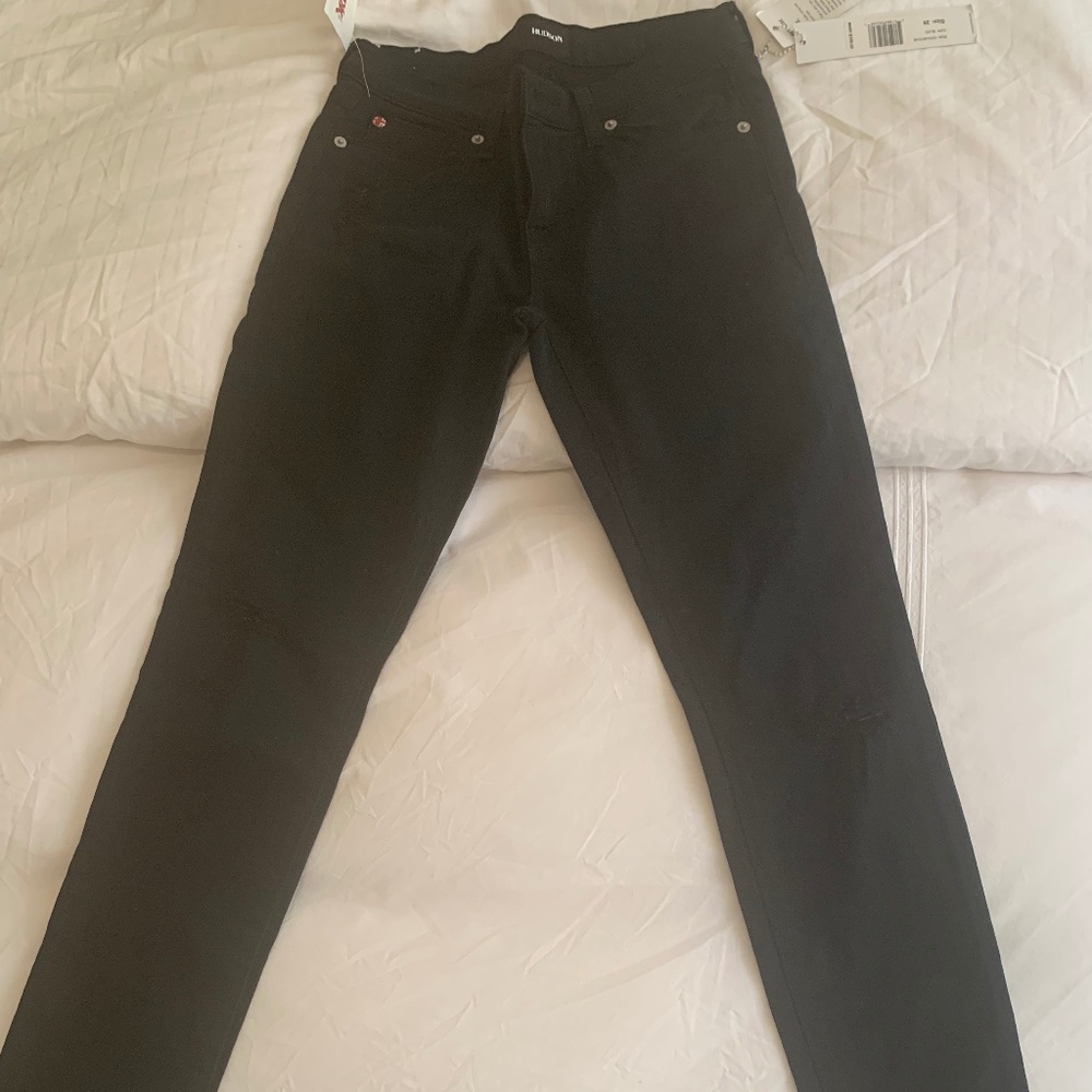 NWT Hudson Jeans Size 26 Krista black ankle super skinny jeans
